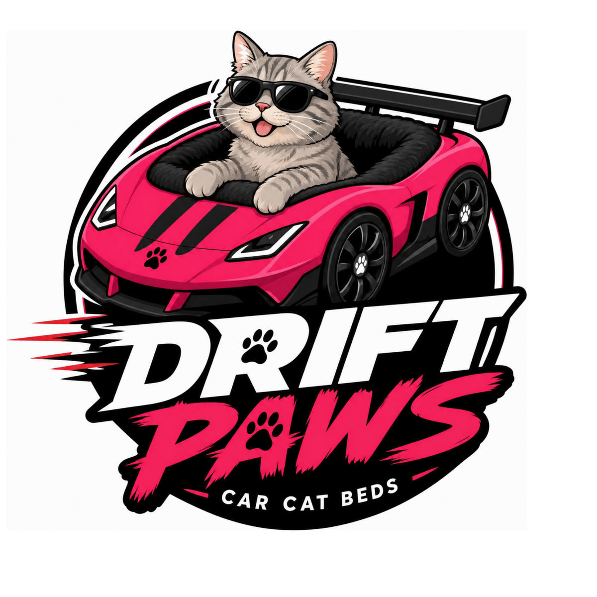 Chat installé dans le lit voiture
